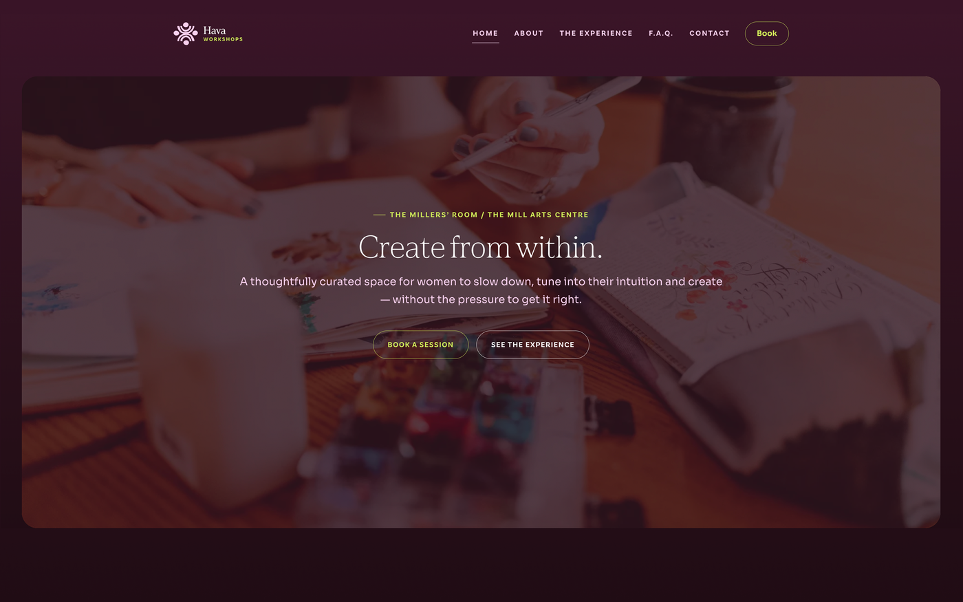 Hava Workshops website