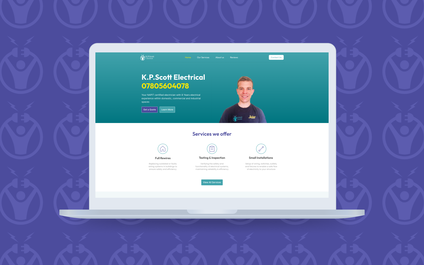 KP Electrical Services website